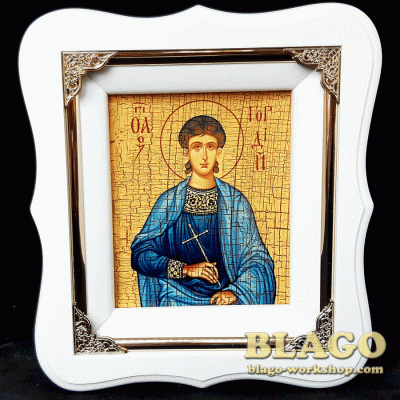Icon Holy Martyr Gordian, 17х19 cm
