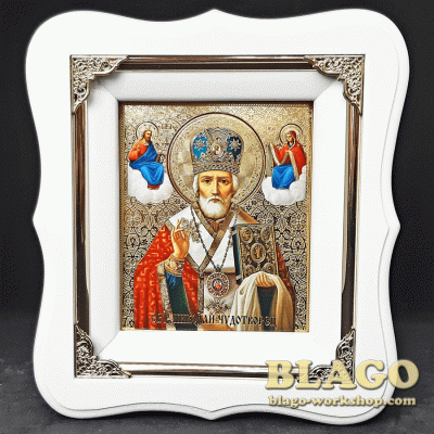 Icon Nicholas the Wonderworker, 17х19 cm