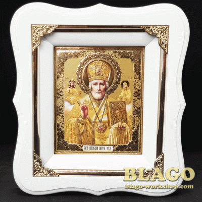 Icon Nicholas the Wonderworker, 17х19 cm