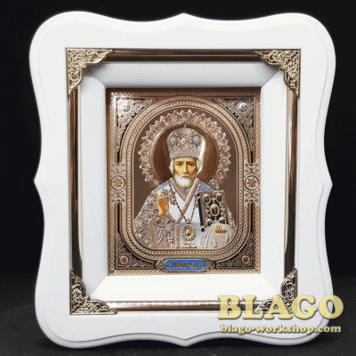 Icon Nicholas the Wonderworker, 17х19 cm