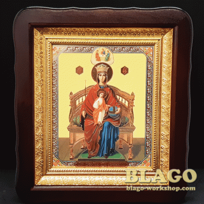 Icon Mother of God Enthroned, 23х26 cm