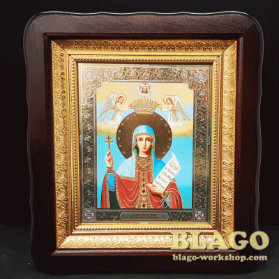Ікона Свята Параскева П'ятниця у фігурній рамі, 23х26см