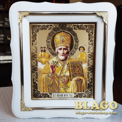 Icon Nicholas the Wonderworker, 21х24 cm