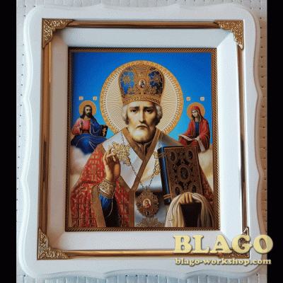 Icon Nicholas the Wonderworker, 21х24 cm