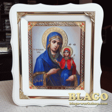 Ікона Свята Анна у білій фігурній рамі, 21х24см