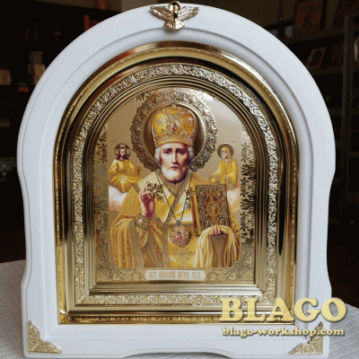 Icon Nicholas the Wonderworker, 26х29 cm