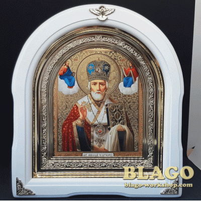 Icon Nicholas the Wonderworker, 26х29 cm