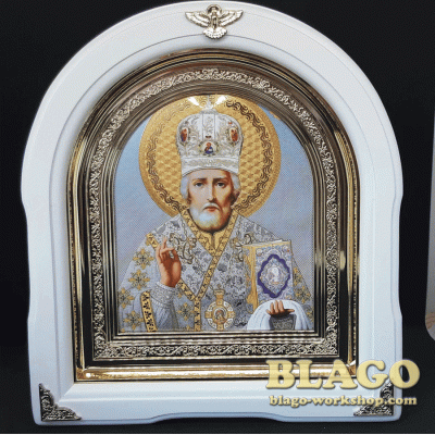 Icon Nicholas the Wonderworker, 26х29 cm