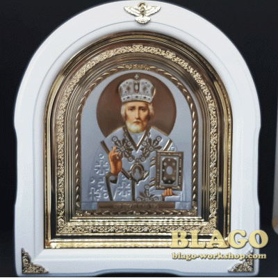 Icon Nicholas the Wonderworker, 26х29 cm