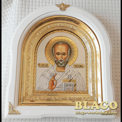 Icon Nicholas the Wonderworker, 26х29 cm