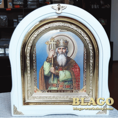 Icon Equal of the Apostles Great Prince Vladimir, 26х29 cm