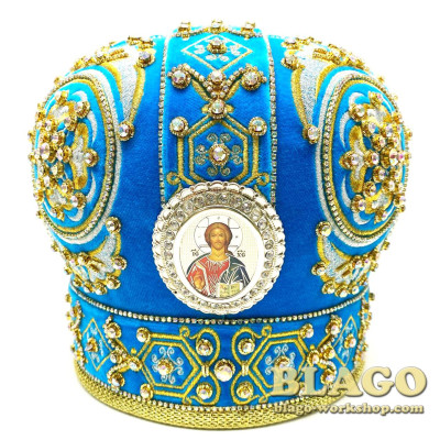 Митра з вишивкою та іконами №62