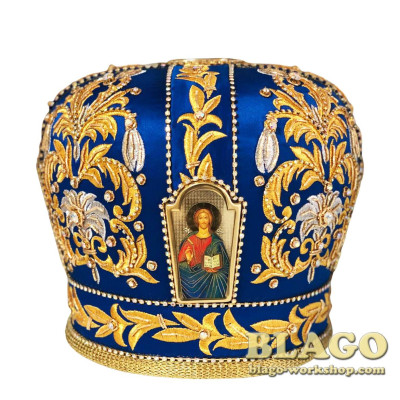 Митра з вишивкою та іконами №74