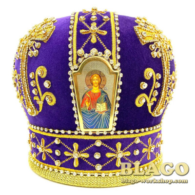 Митра з вишивкою та іконами №86