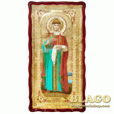 Храмова ікона Свята Ольга, фігурна рамка, 60х120 см