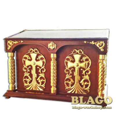 Wooden Orthodox Lectern For Church Altar Table, 150х75х105 сm
