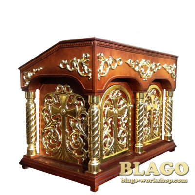 Wooden Orthodox Lectern For Church Altar Table, 150х75х105 сm
