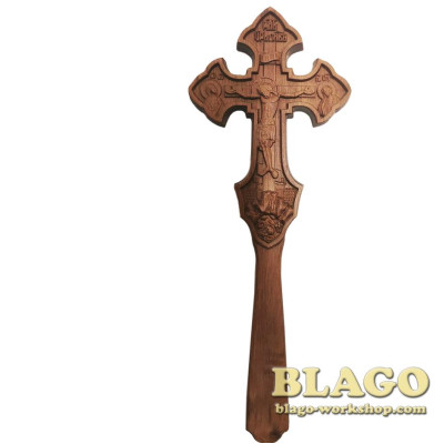Хрест дерев’яний, різьблений№633, 8,5х22 см