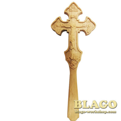Хрест дерев’яний, різьблений№633, 8,5х22 см