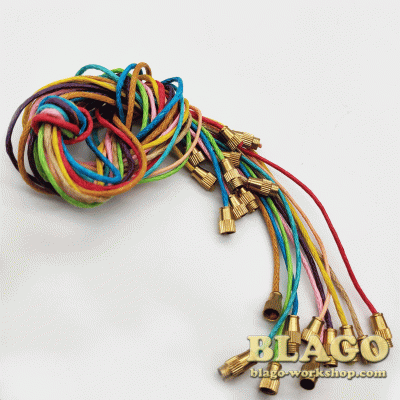 Шнурок для креста, провоскированный с закруткой, цветной, 70см