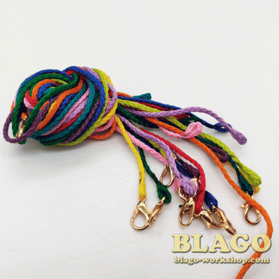 Шнурок для креста (детский), с карабином, цветной, 45 см