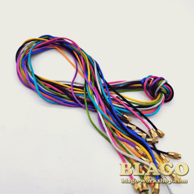 Шнурок для креста (детский) шелковый с закруткой, цветной, 40см