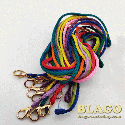 Шнурок для креста (детский), с карабином, цветной, 45 см