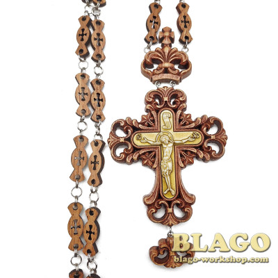 Pectoral wood cross 7x16cm №525