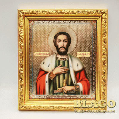 Icon of Saint Alexander, 18х21 cm