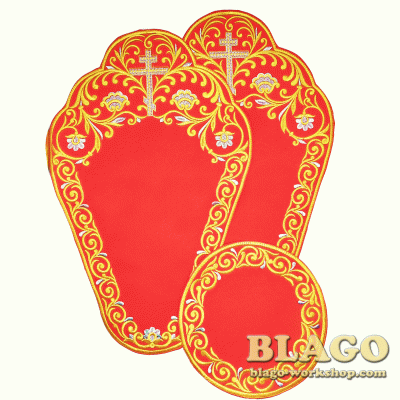 Boards for crosses and a lamp embroidered, 28х44 см