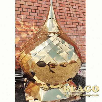 Metal dome for churches (hexagonal cross), 1 m