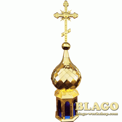 Metal dome for churches (hexagonal cross), 1 m