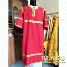 Sticharion red gabardine №1, 130 cm