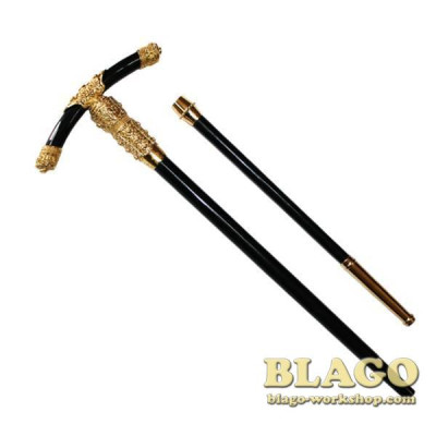 Посох Игуменский латунный, золоченый, 145 см