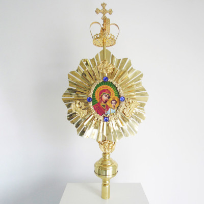 Патерица латунная (Хоругва), 38х85 см