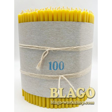 Свічки (офірки) церковні парафінові №100, висота свічки, см: 15,5, діаметр, см: 0,6, 500шт