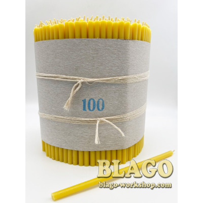 Candles church paraffin No. 100, height, cm: 15.5, diameter, cm: 0.6, 500 pieces