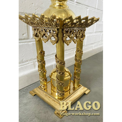 Brass offering box in Greek style 16x17x36 cm