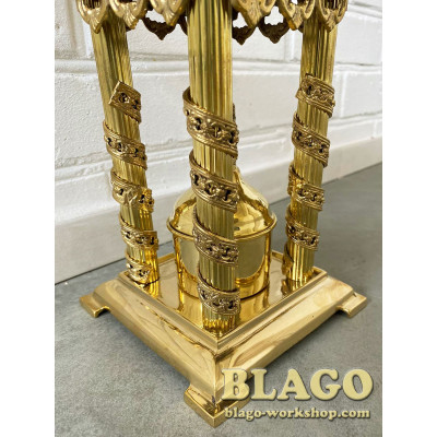 Brass offering box in Greek style 16x17x36 cm