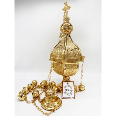 Кадило грецьке, чеканка, 11х30 см Кадило грецьке, чеканка, 11х30 см