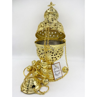 Кадило грецьке, чеканка, 12х31 см