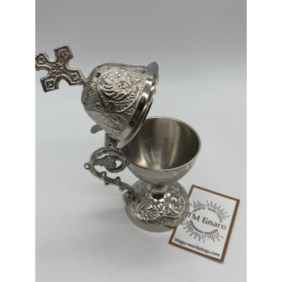 Кадильниця ручна, нікель, 8х14 см