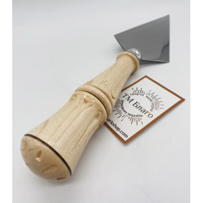 Копие большое с деревянной, резной ручкой, 6х25 см