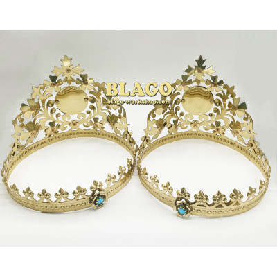 Венцы венчальные "Греческая тиара" латунные, раздвижные, 17х14 см