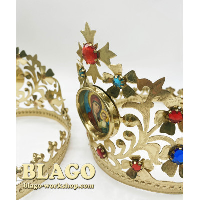 Венцы венчальные "Греческая тиара" латунные, раздвижные, 17х14 см