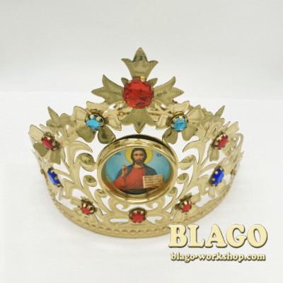 Венцы венчальные "Греческая тиара" латунные, раздвижные, 17х14 см