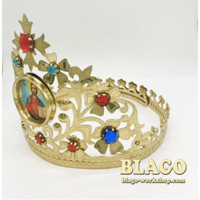 Венцы венчальные "Греческая тиара" латунные, раздвижные, 17х14 см