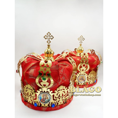 Crowns wedding brass couples "Crown" 19,5х24 cm