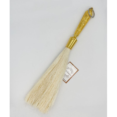 Sprinkler (natural pile) with brass handle, 35 cm