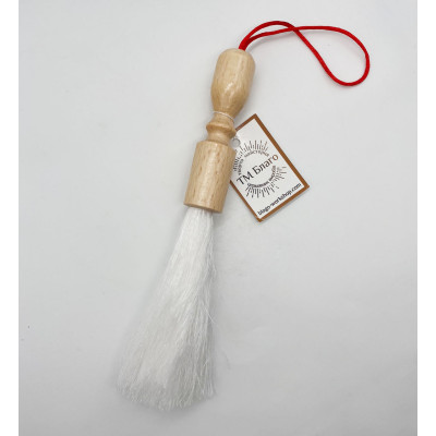 Sprinkler (artificial pile) with wooden handle, 21 cm